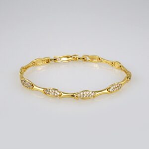 Bracelets Woman/ Pulseras mujer/   Zircon Stone/  14K Real Color// B425