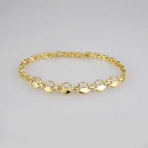Bracelets Woman/ Manillas Mujer/  14K Real Color/  Zircon Stone// B429