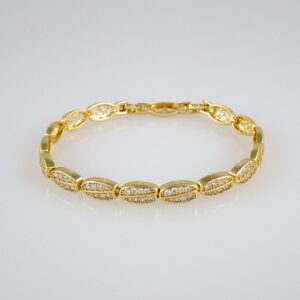 Bracelets Woman/ Manillas Mujer/  14K Real Color/  Zircon Stone// B431