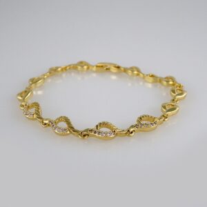 Bracelets Woman/ Pulseras Dama/ Zircon Stone/ 14K Real Color// B436