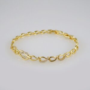 Bracelets Woman/ Manillas Mujer/  14K Real Color/  Zircon Stone// B437