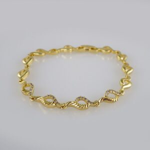 Bracelets Woman/ Manillas Mujer/ 14K Real Color/Zircon Stone// B441