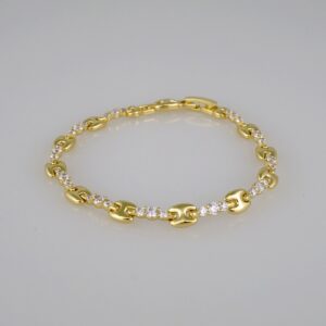 Bracelets Woman/ Pulseras Dama/ Zircon Stone/14K Real Color// B442