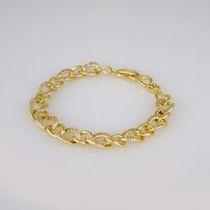 Bracelets Women/ Pulseras Dama/  Zircon Stone/  14K Real Color// B444