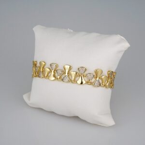Bracelets Women/ Pulseras Dama/  Zircon Stone/  14K Real Color// B446