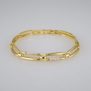 Bracelets Women/ Pulseras Dama/ Zircon Stone/14K Real Color// B450