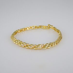 Bracelets Women/ Pulseras Dama/  Zircon Stone/  14K Real Color// B452