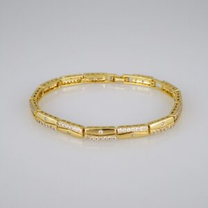 Bracelets Women/ Pulseras Dama/  Zircon Stone/  14K Real Color// B453