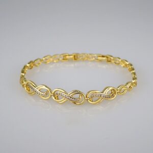 Bracelets Women/ Pulseras Dama/ Zircon Stone/14K Real Color// B454