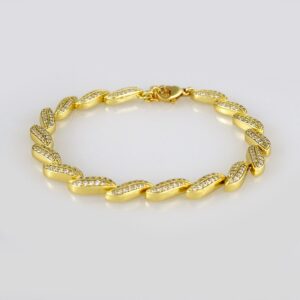 Bracelets Women/ Pulseras Dama/ Zircon Stone/14K Real Color// B456