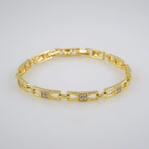Bracelets Women/ Manillas Mujer/  14K Real Color/  Zircon Stone// B476
