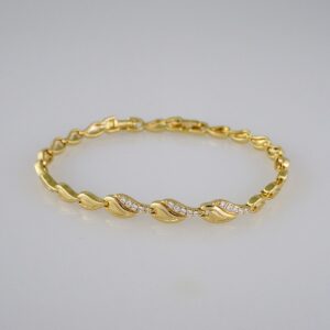 Bracelets Women/ Pulseras Dama/ Zircon Stone/14K Real Color// B478