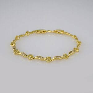 Women Bracelets/ Pulseras Dama/ Zircon Stone/14K Real Color// B491