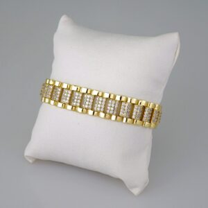 Women Bracelets/ Pulseras Dama/ Zircon Stone/14K Real Color// B494