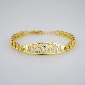 Woman Bracelets/ Pulseras Dama/ Plain/ 14K Real Color// B499
