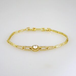 Woman Bracelets/ Pulseras Dama/  Zircon Stone/ 14K Real Color// B504