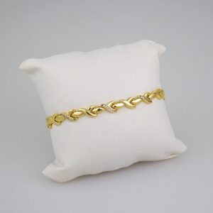 Women Bracelets/ Pulseras Dama/ Zircon Stone/14K Real Color// B505