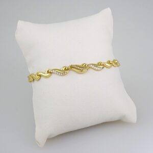 Woman Bracelets/ Pulseras Dama/  Zircon Stone/ 14K Real Color// B508