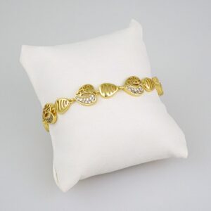 Woman Bracelets/ Pulseras Dama/  Zircon Stone/ 14K Real Color// B510