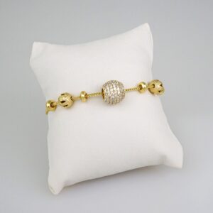 Woman Bracelets/ Pulseras Dama/ Zircon Stone/14K Real Color// B513