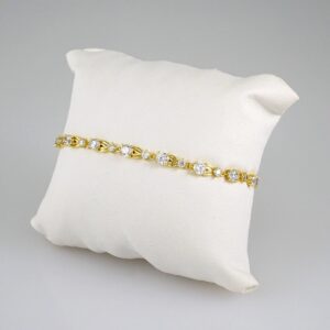 Women Bracelets/ Pulseras Dama/  Zircon Stone/ 14K Real Color// B515