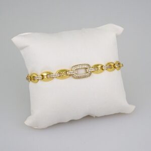 Women Bracelets/ Pulseras Dama/  Zircon Stone/ 14K Real Color// B550