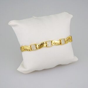 Women Bracelets/ Pulseras Dama/  Zircon Stone/  14K Real Color// B559