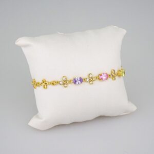 Women Bracelets/ Pulseras Dama/  Zircon Stone/  14K Real Color// B560