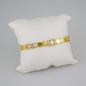 Women Bracelets/ Pulseras Dama/  Zircon Stone/  14K Real Color// B564