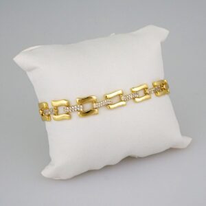 Women Bracelets/ Pulseras Dama/  Zircon Stone/  14K Real Color// B565