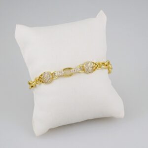 Women Bracelets/ Pulseras Dama/  Zircon Stone/  14K Real Color// B573