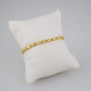 Women Bracelets/ Pulseras Dama/  Plain/  14K Real Color// B575
