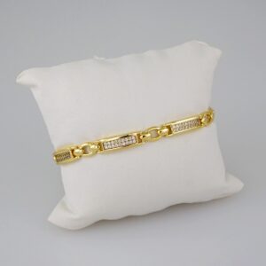 Women Bracelets/ Pulseras Dama/  Zircon Stone/  14K Real Color// B591