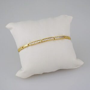 Women Bracelets/ Pulseras Dama/  Zircon Stone/  14K Real Color// B593