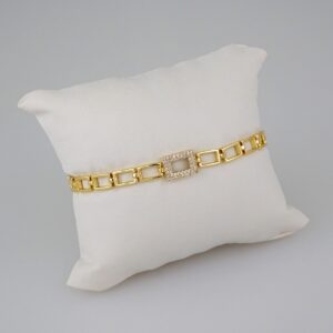 Women Bracelets/ Pulseras Dama/  Zircon Stone/  14K Real Color// B596
