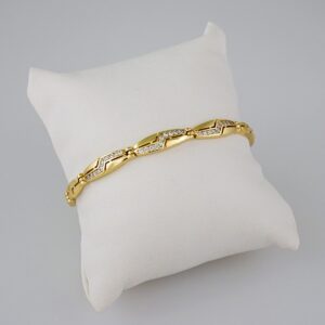 Women Bracelets/ Pulseras Dama/  Zircon Stone/  14K Real Color// B597