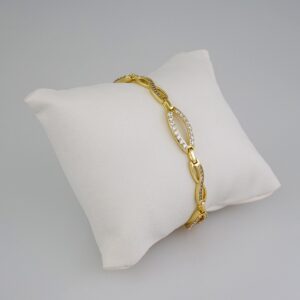 Women Bracelets/ Pulseras Dama/ Zircon Stone/ 14K Real Color// B607