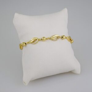 Women Bracelets/ Pulseras Dama/ Zircon Stone/ 14K Real Color// B608