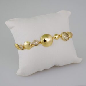 Women Bracelets/ Pulseras Dama/ Zircon Stone/ 14K Real Color// B612