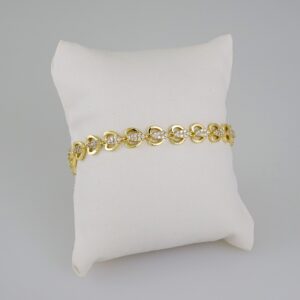 Women Bracelets/ Pulseras Dama/ Zircon Stone/ 14K Real Color// B614
