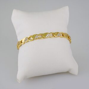 Women Bracelets/ Pulseras Dama/ Zircon Stone/ 14K Real Color// B616
