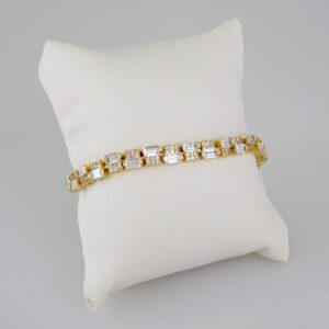 Women Bracelets/ Pulseras Dama/ Zircon Stone/ 14K Real Color// B620