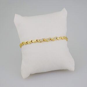 Women Bracelets/ Pulseras Dama/ Zircon Stone/ 14K Real Color// B624