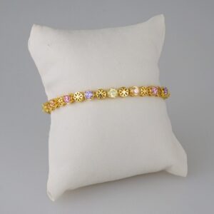 Women Bracelets/ Pulseras Dama/  Zircon Stone/  14K Real Color// B639