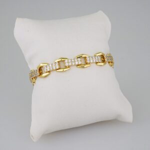 Women Bracelets/ Pulseras Dama/  Zircon Stone/  14K Real Color// B645