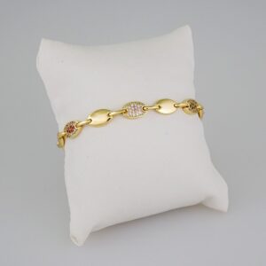 Women Bracelets/ Pulseras Dama/  Zircon Stone/  14K Real Color// B648