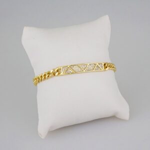 Women Bracelets/ Pulseras Dama/  Zircon Stone/  14K Real Color// B650