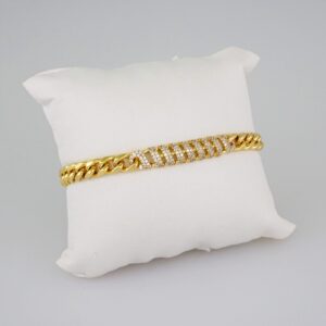 Women Bracelets/ Pulseras Dama/  Zircon Stone/  14K Real Color// B652