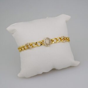 Women Bracelets/ Pulseras Dama/  Zircon Stone/  14K Real Color// B660