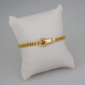 Women Bracelets/ Pulseras Dama/  Zircon Stone/  14K Real Color// B663